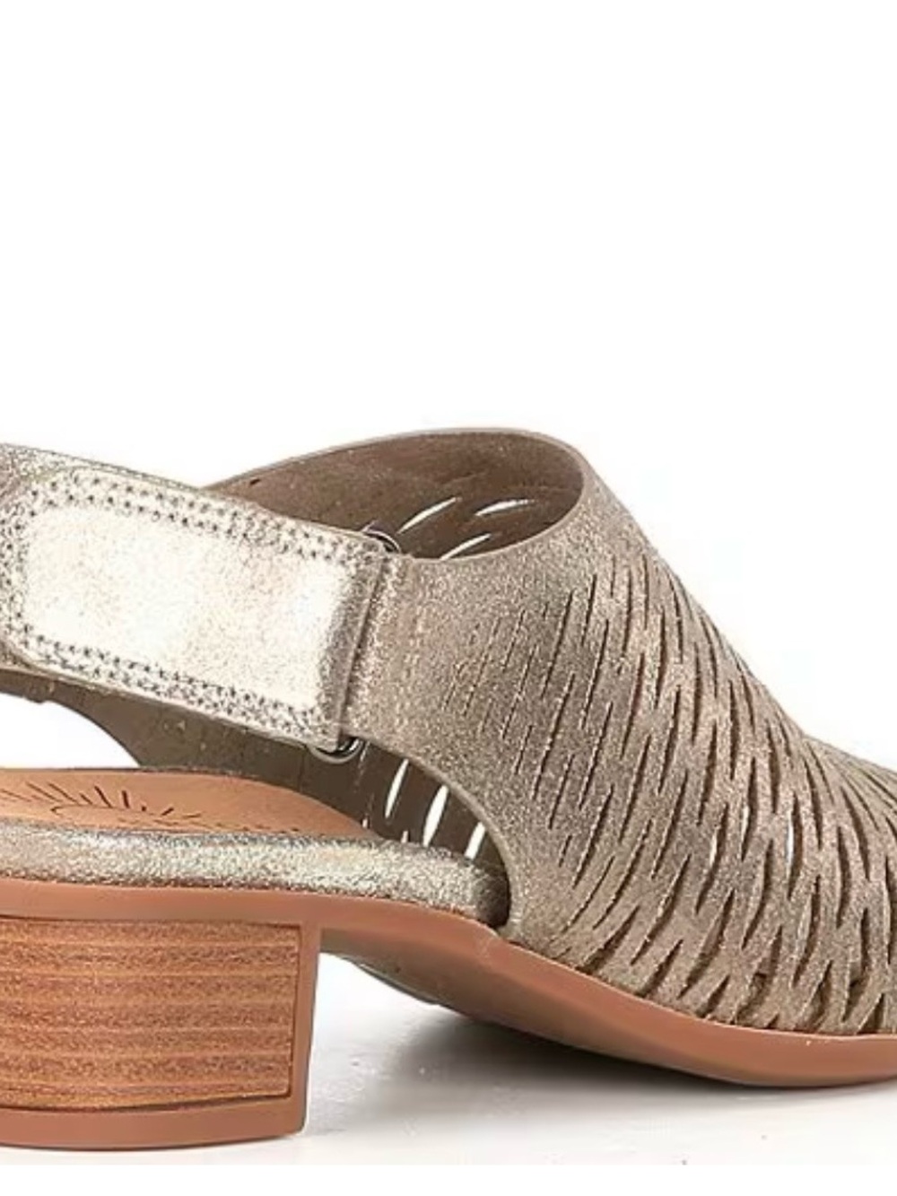 Brioso Mercer Metallic Leather Sandals Pewter Size 5.5 - Picture 10 of 11